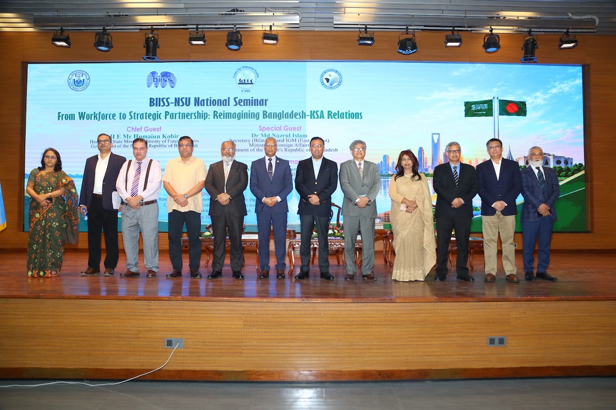 NSU-BIISS Organized National Seminar on “From Workforce to Strategic Partnership: Reimagining Bangladesh-KSA Relations”